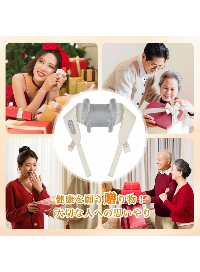 جهاز تدليك الرقبة والكتف والظهر والخصر والفخذ لاسلكي مع تدفئة واهتزاز قابل للشحن ويدعم وضعين وثلاث مستويات قوة - Image 2